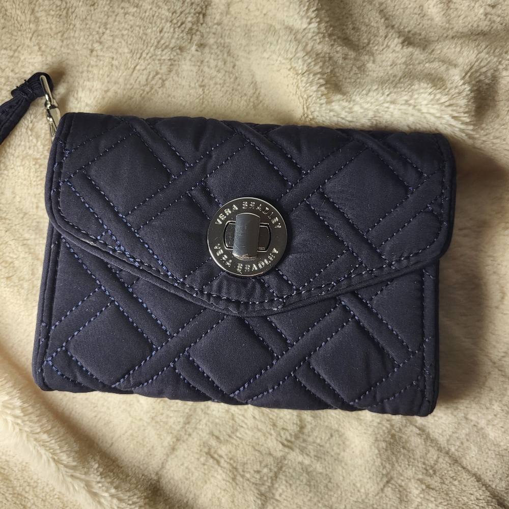 Navy Vera Bradley Wristlet